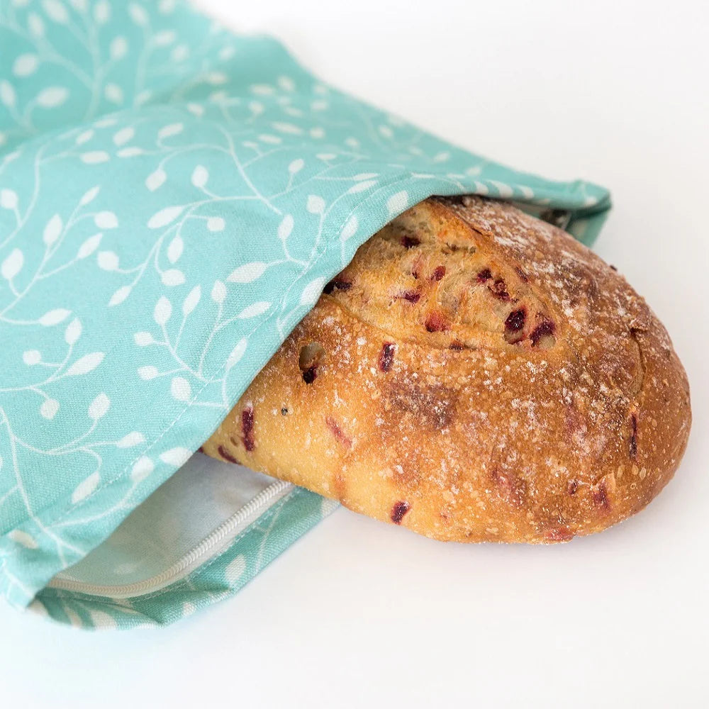 4MyEarth Reusable Cotton Bread Bag with Zip - Leaf