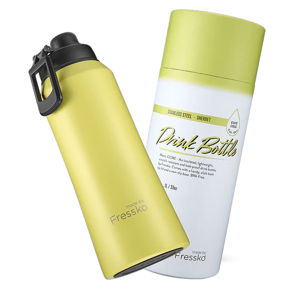 The Core Insulated 1L Drink Bottle, from Fressko in Sherbert - Urban Revolution