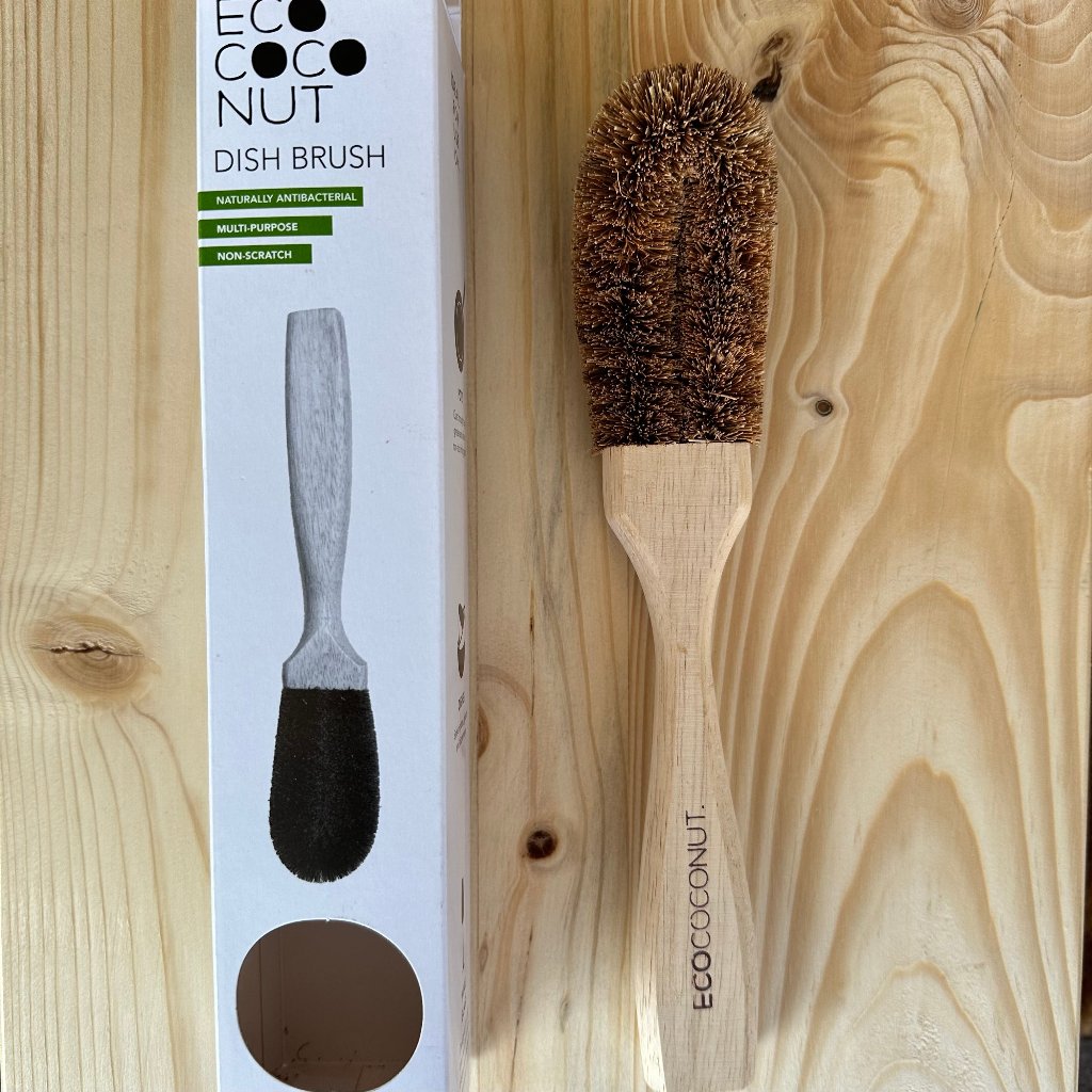 Eco Coconut Dish Brush with Wooden Handle and Coconut Fibre Bristles, Urban Revolution.