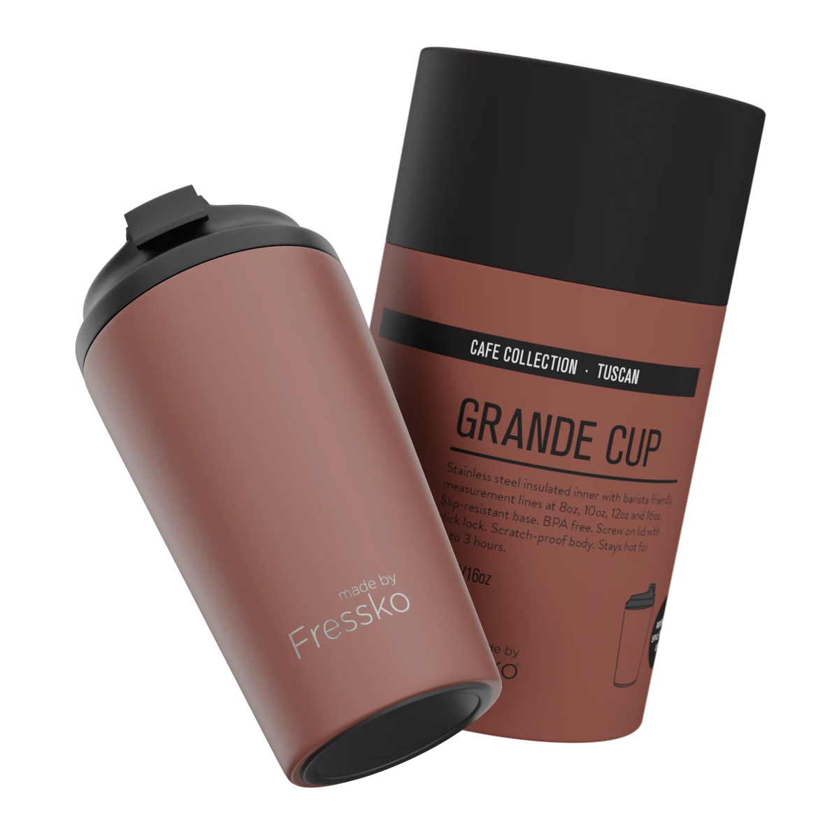 The &#39;Grande&#39; 16oz Insulated Coffee Cup, from Fressko