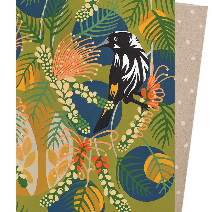 Earth Greetings Card - New Holland Honeyeater.