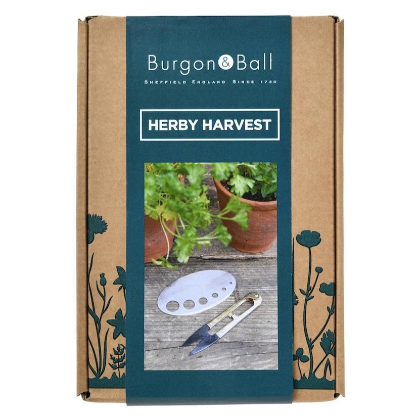 Herby harvest by Burgon and Ball, a set of herb snippers and herb stripper