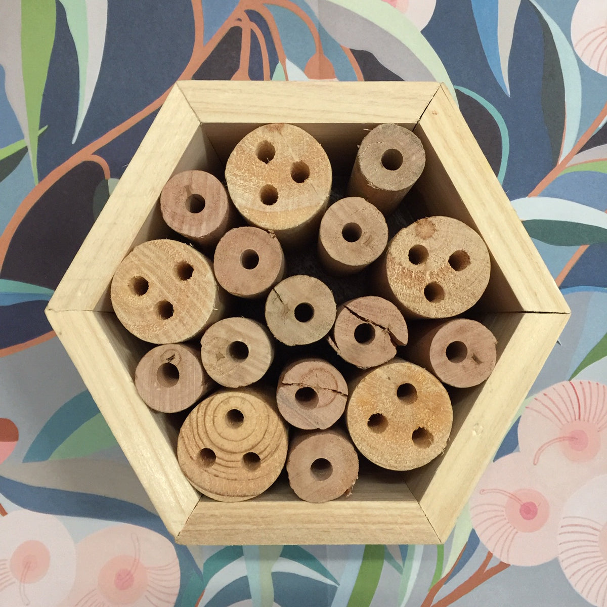 Wooden Insect Hotel - Hexagon