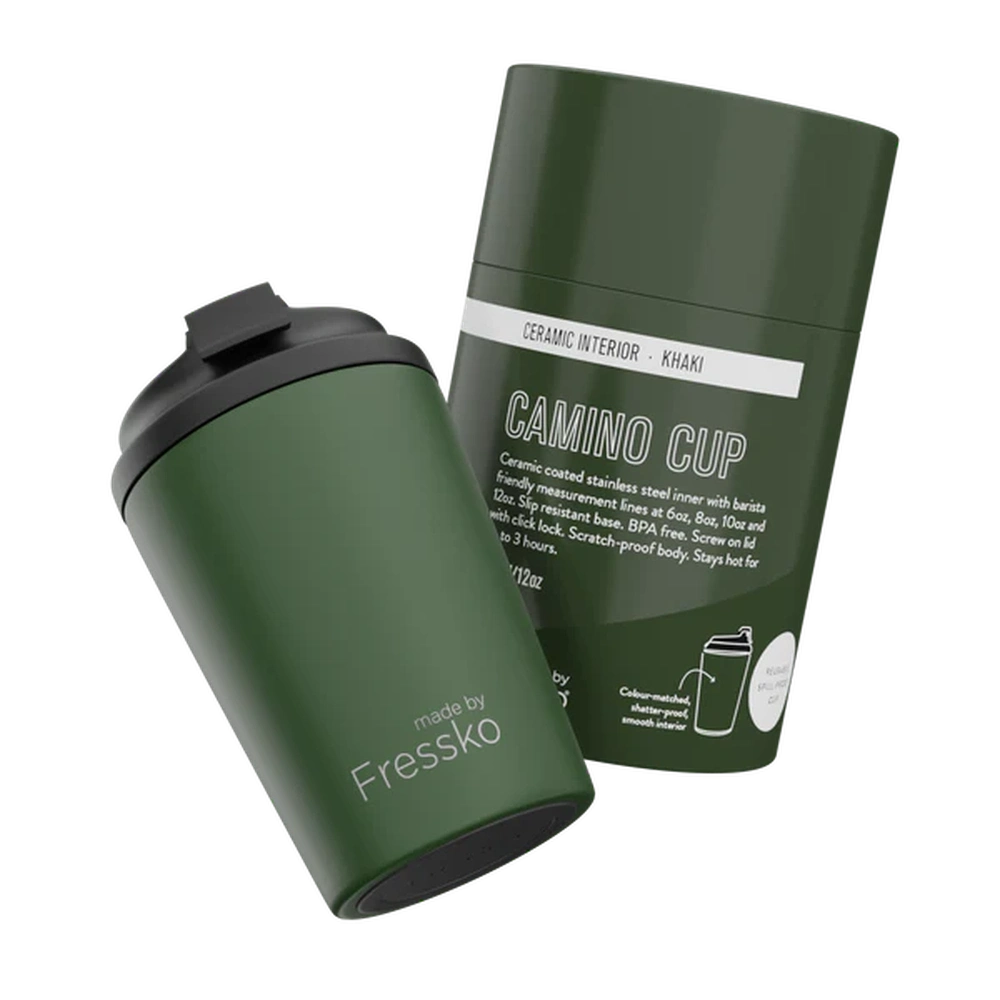 Ceramic Lined Camino Cup By Fressko in Khaki, Urban Revolution.