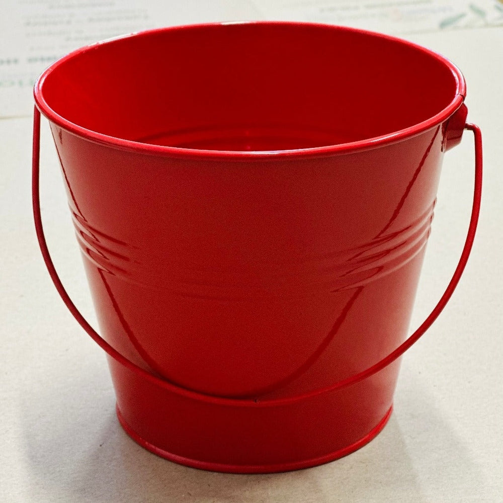 Little Red Metal Bucket with Handle, Urban Revolution