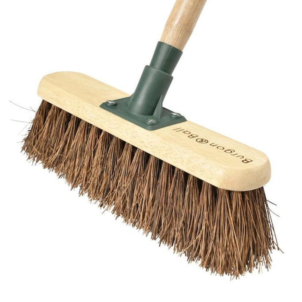 Burgon &amp; Ball Outdoor Broom with 12&quot; Bassine Bristle Head, Urban Revolution.