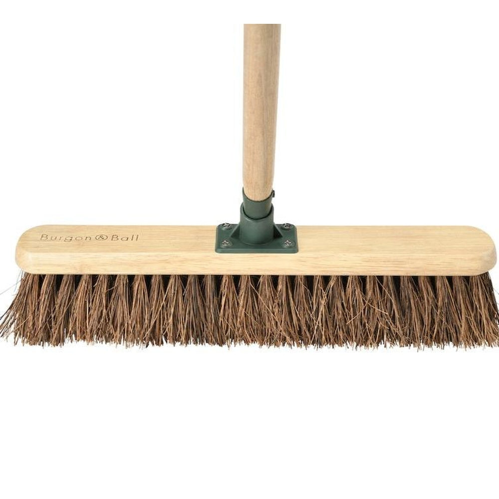 Burgon &amp; Ball Outdoor Broom with 18&quot; Bassine Bristle Head, Urban Revolution.