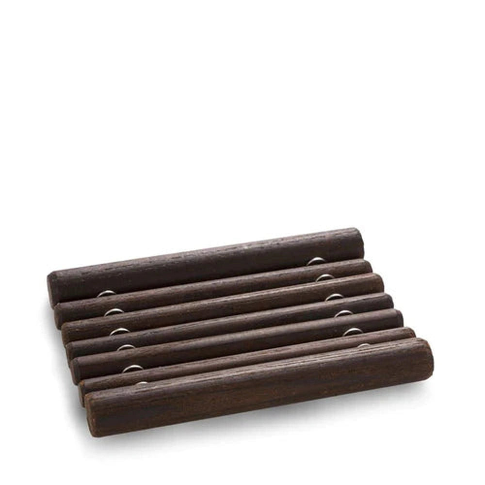 Redecker Thermowood Soap Dish with Dark Brown Finish, Urban Revolution.