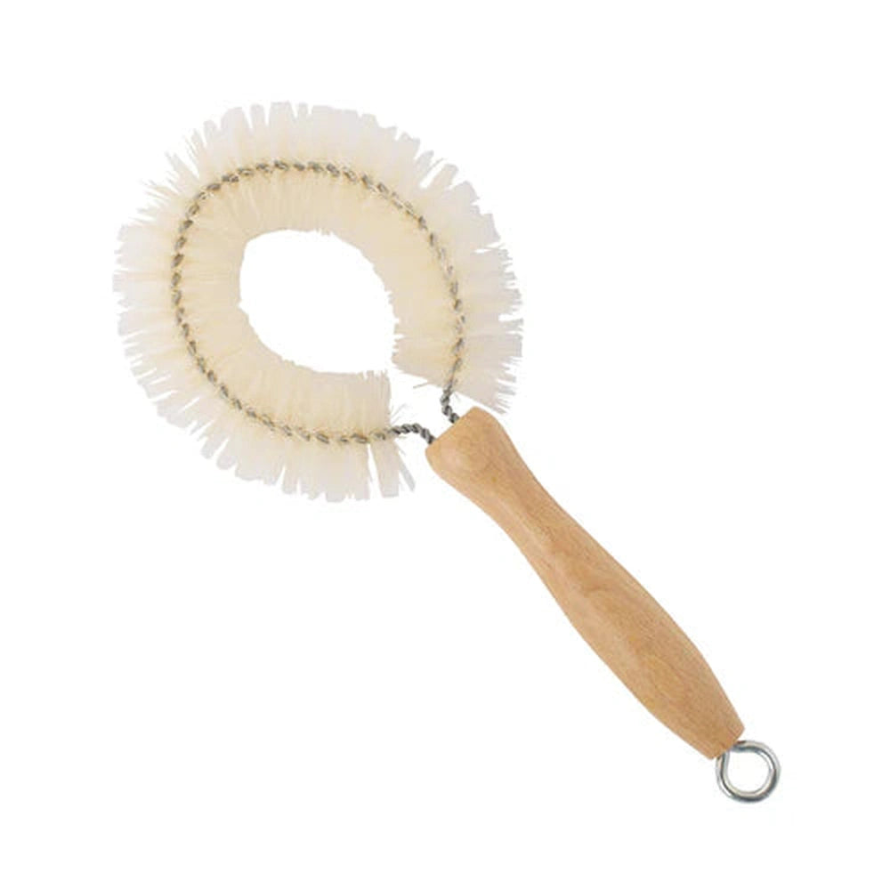 Redecker Wine Glass Cleaning Brush with Natural Bristle Head and Beechwood Handle, Urban Revolution.