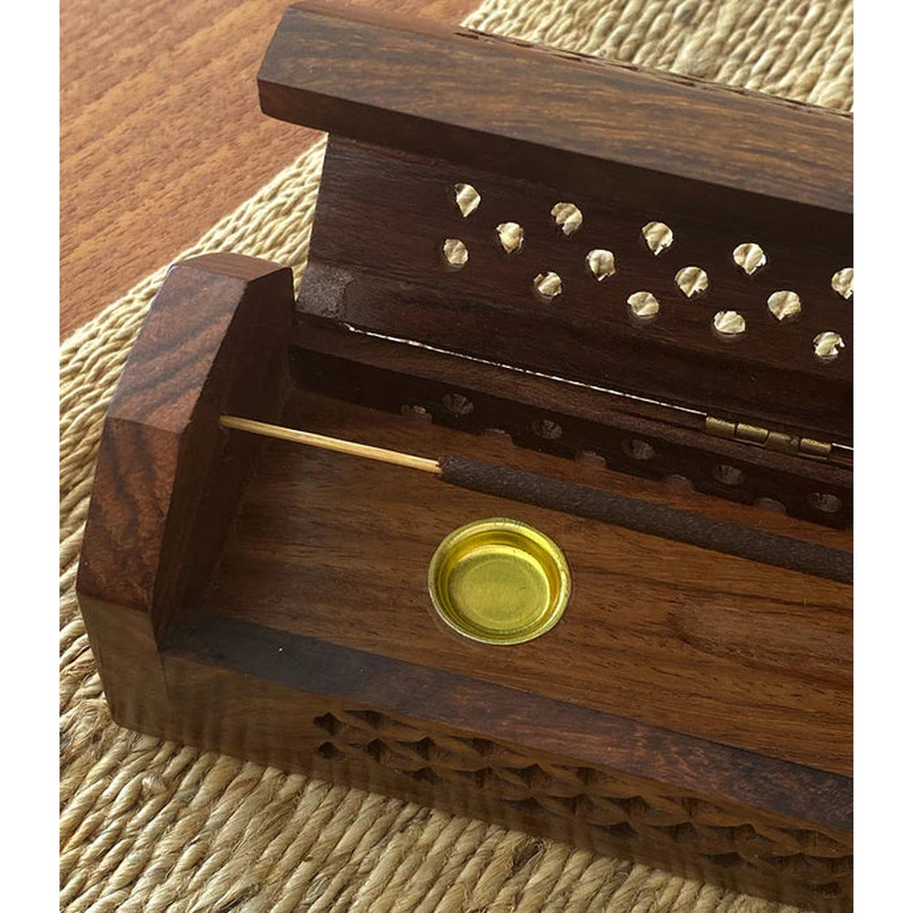 Rosewood Cutwork Incense Holder