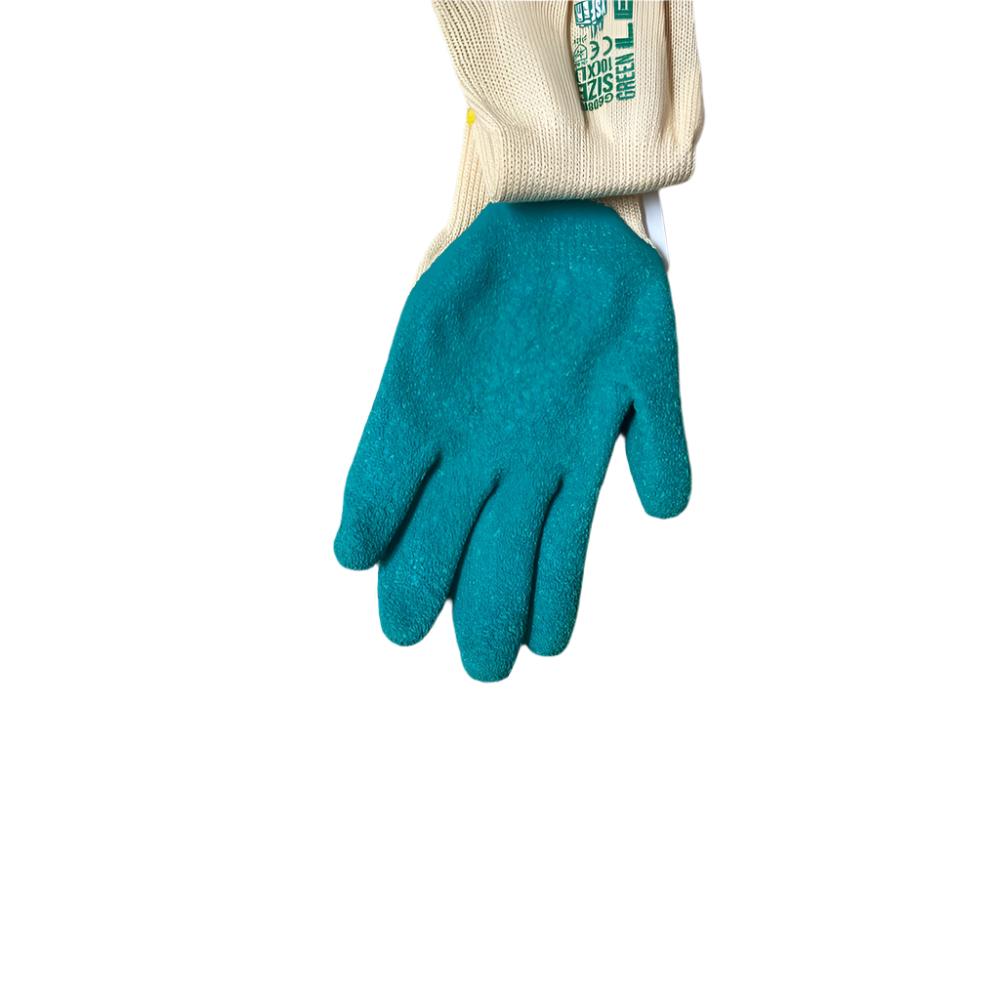 durable cotton and latex gardening gloves