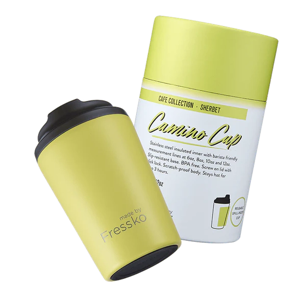 The Camino Insulated Coffee Cup, from Fressko in Sherbert - Urban Revolution