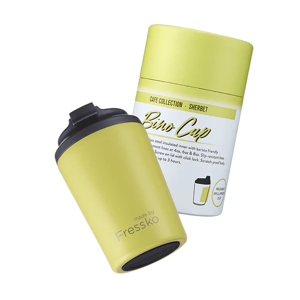 The Bino Insulated Coffee Cup, from Fressko in Sherbert - Urban Revolution