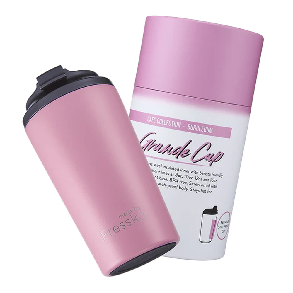 The Grande Insulated Coffee Cup, from Fressko in Bubblegum - Urban Revolution