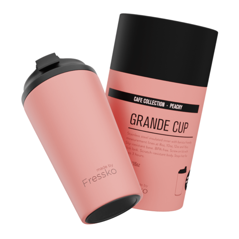 pink coffee cup insulated by fressko