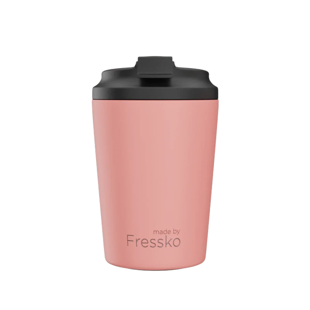 pink insulated coffee cup
