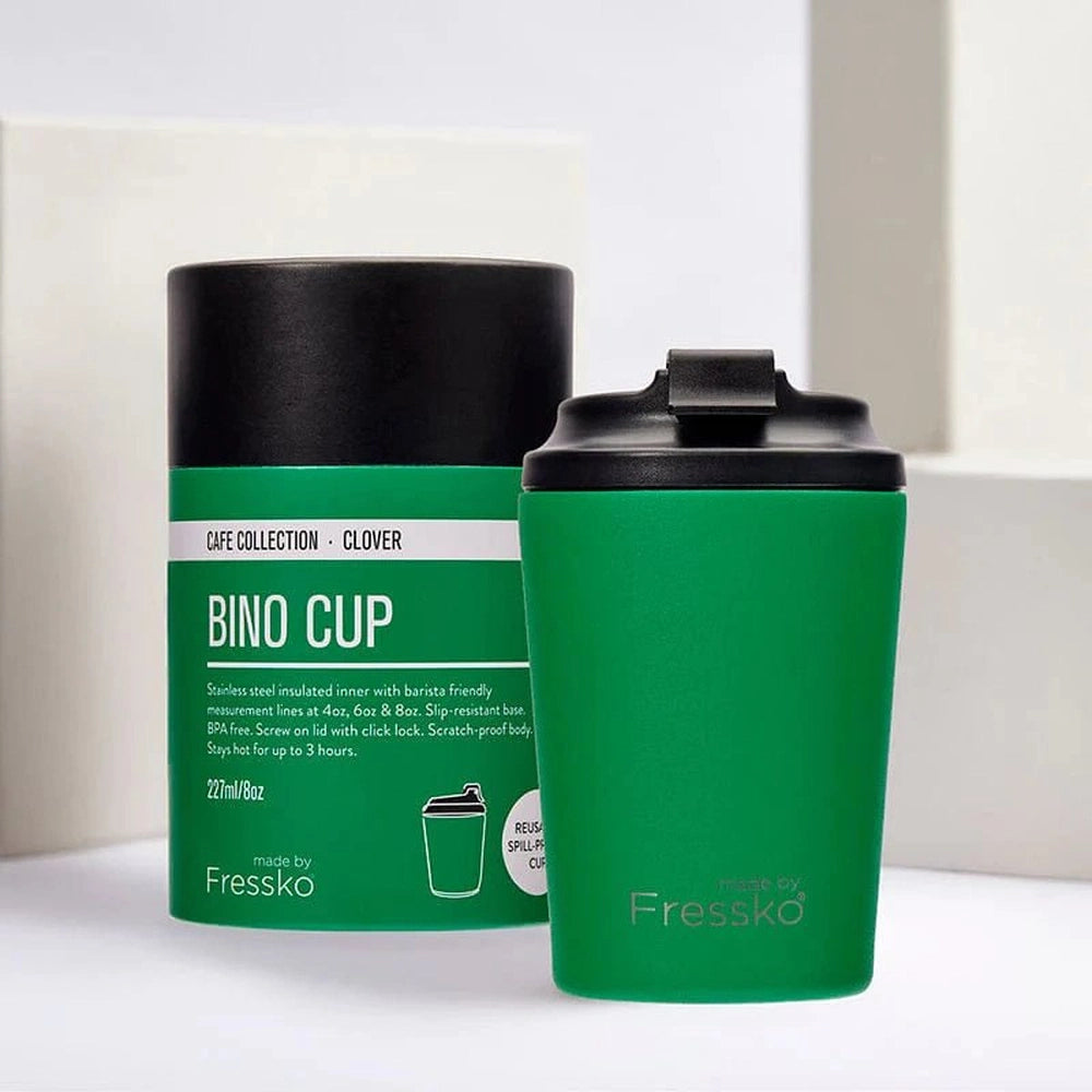 Bino Reusable Coffee Cup in Clover by Fressko.